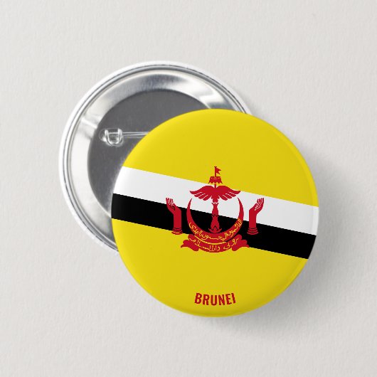 Brunei Flag Charming Patriotic Ronde Button 5,7 Cm (Voorkant /achterkant)