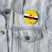 Brunei Flag Charming Patriotic Ronde Button 5,7 Cm (In situ)