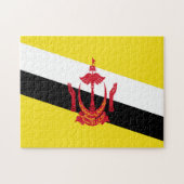 Brunei Flag Jigzaag Puzzle Legpuzzel (Horizontaal)