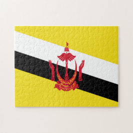 Brunei Flag Jigzaag Puzzle Legpuzzel