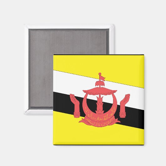 Brunei Flag Magneet (Voorkant / Achterkant)