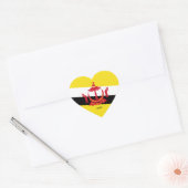 Brunei Flag Splendid Patriotic Hart Sticker (Envelop)