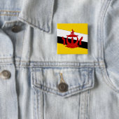 Brunei Flag Vierkante Button 5,1 Cm (In situ)