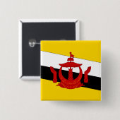 Brunei Flag Vierkante Button 5,1 Cm (Voorkant /achterkant)