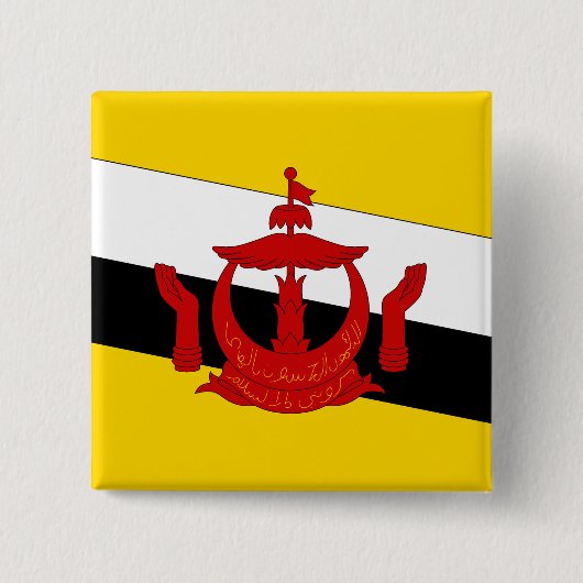 Brunei Flag Vierkante Button 5,1 Cm (Voorkant)