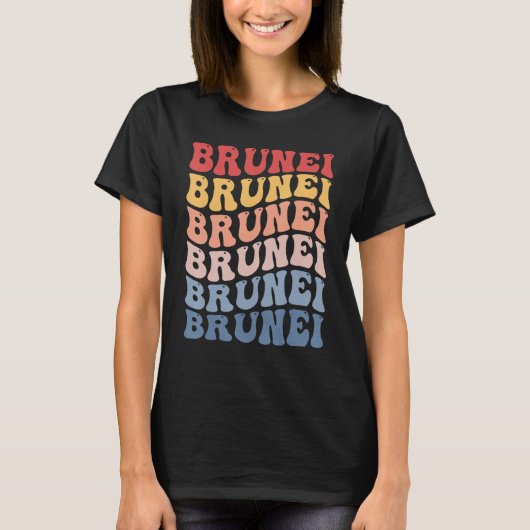 Brunei Groovy Retro Bruneian T-shirt (Voorkant)