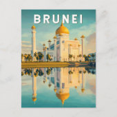 Brunei Illustration Travel Art Vintage Briefkaart (Voorkant)