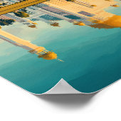 Brunei Illustration Travel Art Vintage Poster (Hoek)