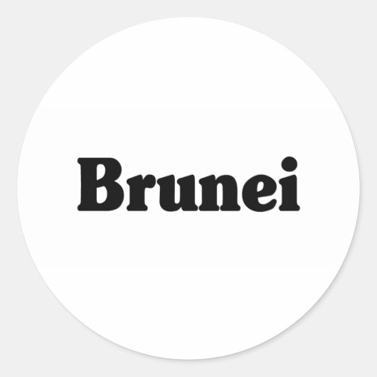 Brunei klassieke stijl ronde sticker (Voorkant)