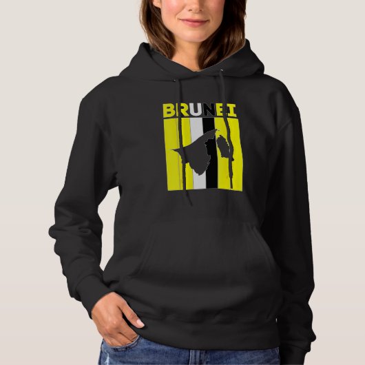 Brunei Landgrenzen Hoodie (Voorkant)