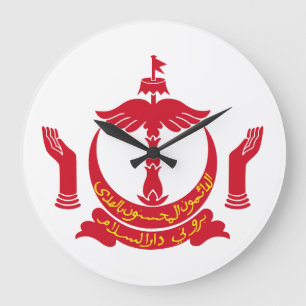 Brunei landswapen wapensymbool embleem vlag grote klok