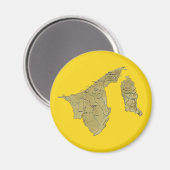 Brunei Map Magnet (Voorkant / Achterkant)