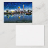 Brunei Moskee op een Eid Mubarak-Kaart Notitiekaartje (Voorkant / Achterkant)