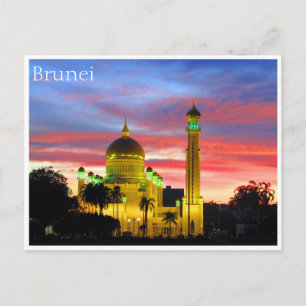 brunei moskee zonsondergang briefkaart