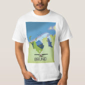 Brunei Reisposter kaart T-shirt (Voorkant)