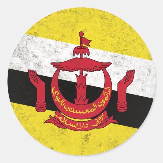 Brunei Ronde Sticker (Voorkant)