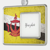 Brunei Verzilverd Omlijst Ornament (Links)