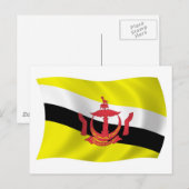 Brunei Vlag Ansichtkaart Briefkaart (Voorkant / Achterkant)