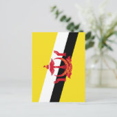 Brunei vlag briefkaart (Staand voorkant)