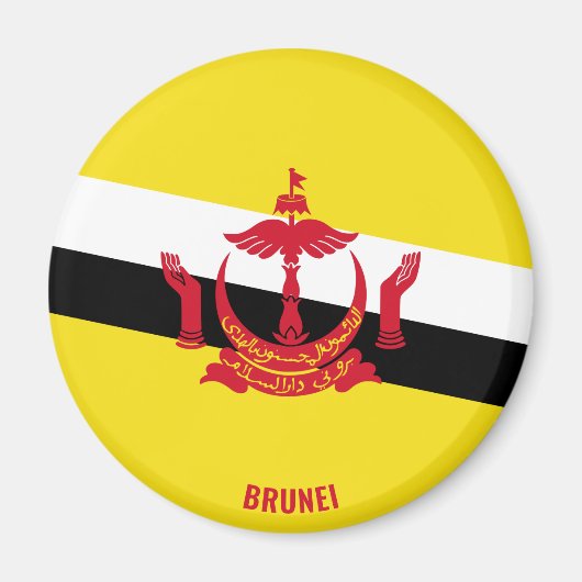 Brunei Vlag Charmant Patriottisch Magneet (Voorkant)