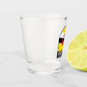 Brunei Vlag Emblem Verstoorde Vintage Shot Glas (Links)