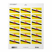 Brunei vlag etiket (Full Sheet)
