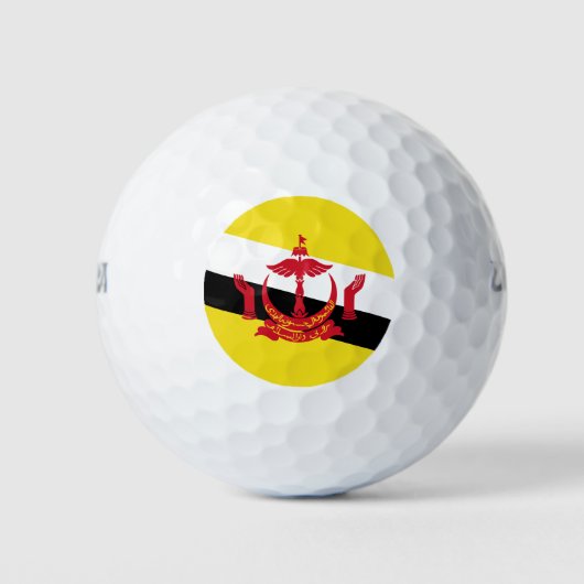 Brunei vlag golfballen (Voorkant)