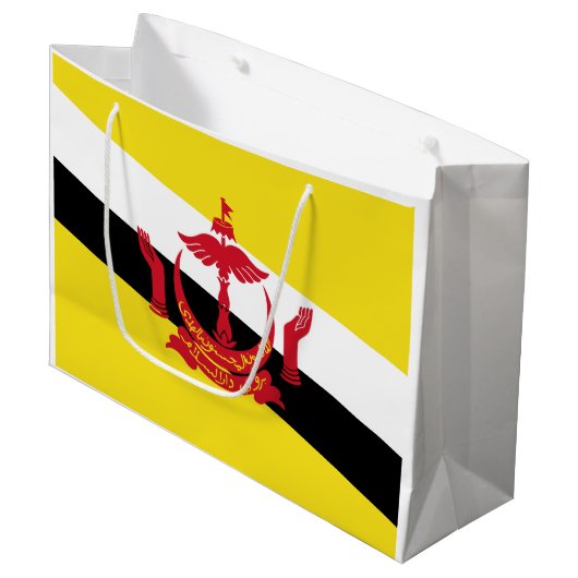 Brunei vlag groot cadeauzakje (Voorkant Gekanteld)