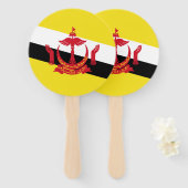 Brunei vlag handwaaier (Voorkant en achterkant)