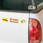 Brunei Vlag + Landkaart Bumpersticker (Op Truck)
