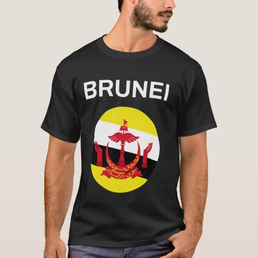 Brunei Vlag Modern T-shirt (Voorkant)