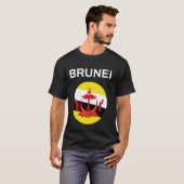 Brunei Vlag Modern T-shirt (Voorkant volledig)