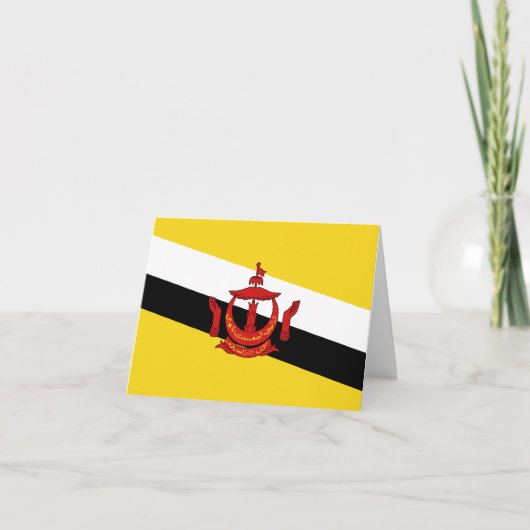 Brunei Vlag Notitiekaart (Voorkant)