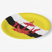Brunei vlag papieren bordje (Gekanteld)