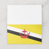 Brunei vlag plaatskaartje (Buitenkant ongevouwen)