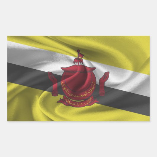 Brunei-vlag Rechthoekige Sticker (Voorkant)