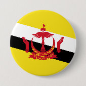 Brunei vlag ronde button 7,6 cm (Voorkant)