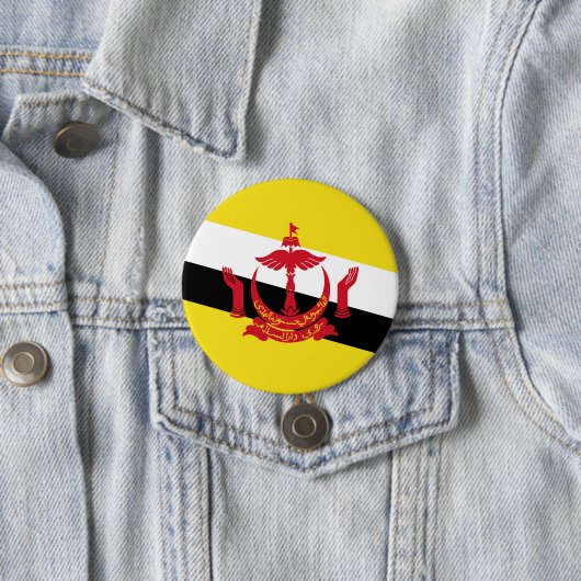 Brunei vlag ronde button 7,6 cm (In situ)
