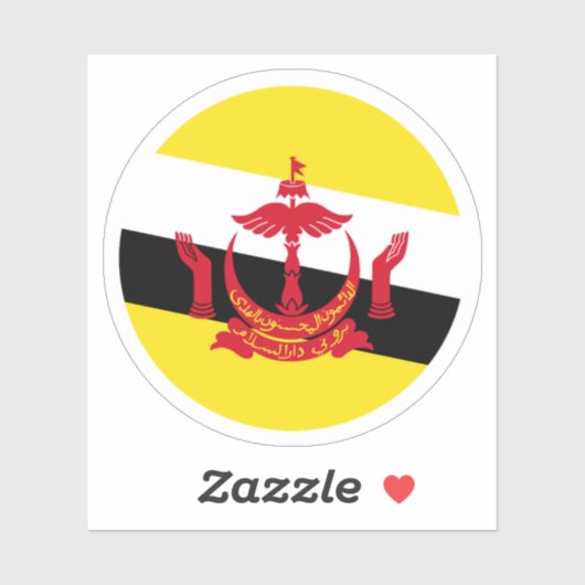 Brunei Vlag Ronde Sticker (Vel)