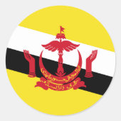 Brunei vlag ronde sticker (Voorkant)