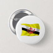 Brunei-vlagknop Ronde Button 5,7 Cm (Voorkant /achterkant)