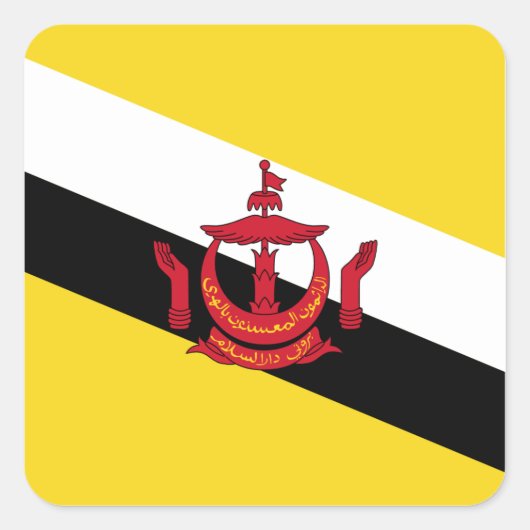 Brunei-vlagsticker Vierkante Sticker (Voorkant)