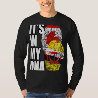 Bruneian And Canadian Mix DNA Flag Heritage T-shirt