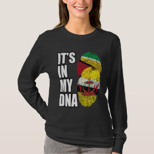 Bruneis en Guyanees Meng DNA Vlag Erfgoed T-shirt