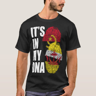 Bruneise en Angolese mix DNA vlag erfgoed T-shirt