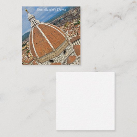 Brunelleschi's koepel notitiekaartje (Voorkant / Achterkant)