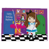 Brunette Alice - Drink me Grote Gift Bag Groot Cadeauzakje (Achterkant)