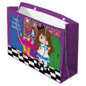 Brunette Alice - Drink me Grote Gift Bag Groot Cadeauzakje (Achterkant Gekanteld)