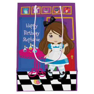 Brunette Alice - Drink me Middelgrote Gift Bag Medium Cadeauzakje