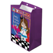 Brunette Alice - Drink me Middelgrote Gift Bag Medium Cadeauzakje (Achterkant Gekanteld)